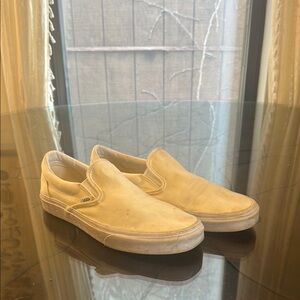 Vans Men's Cream Slip-On Shoes